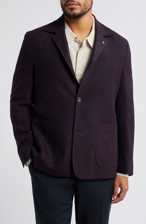 Quest Knit Ready Burgundy Wool Jacket