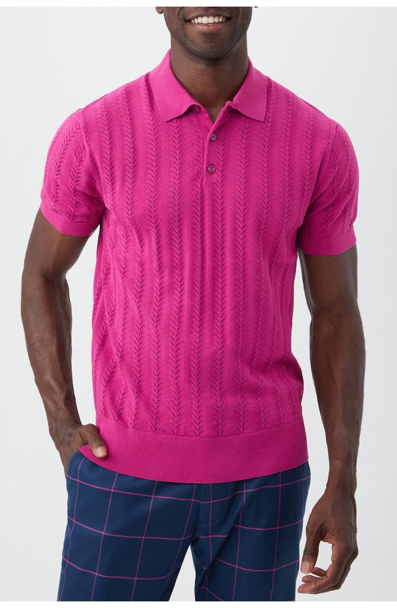 MR TURK Cole Short Sleeve Knit Polo, Main, color, Trina Pink
