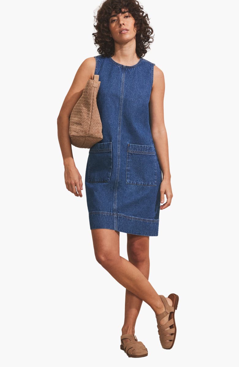 Ro&Zo Denim Shift Dress, Main, color, 