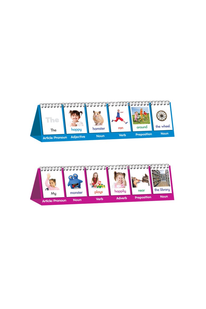 Part of Speech Educational Flip Flash Cards, Main, color, Multicolored