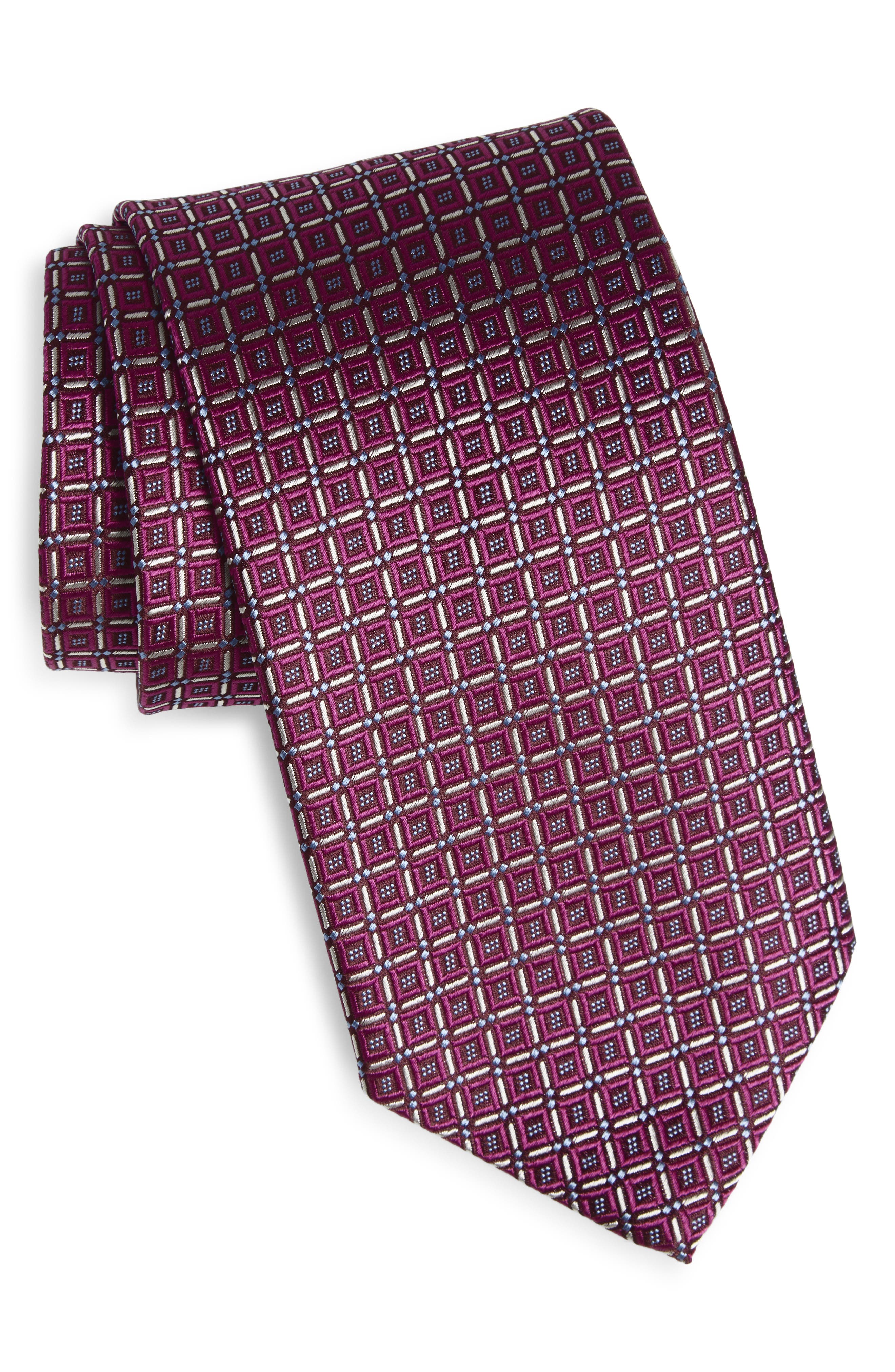 David Donahue Geometric Silk Tie