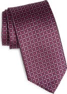 David Donahue Geometric Silk Tie
