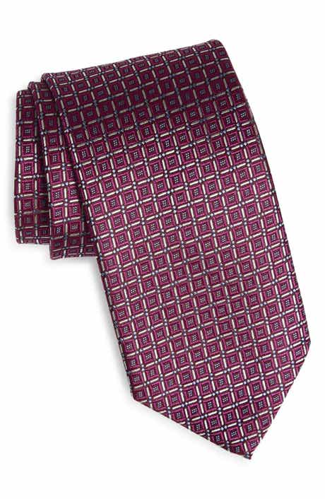 David Donahue Geometric Silk Tie