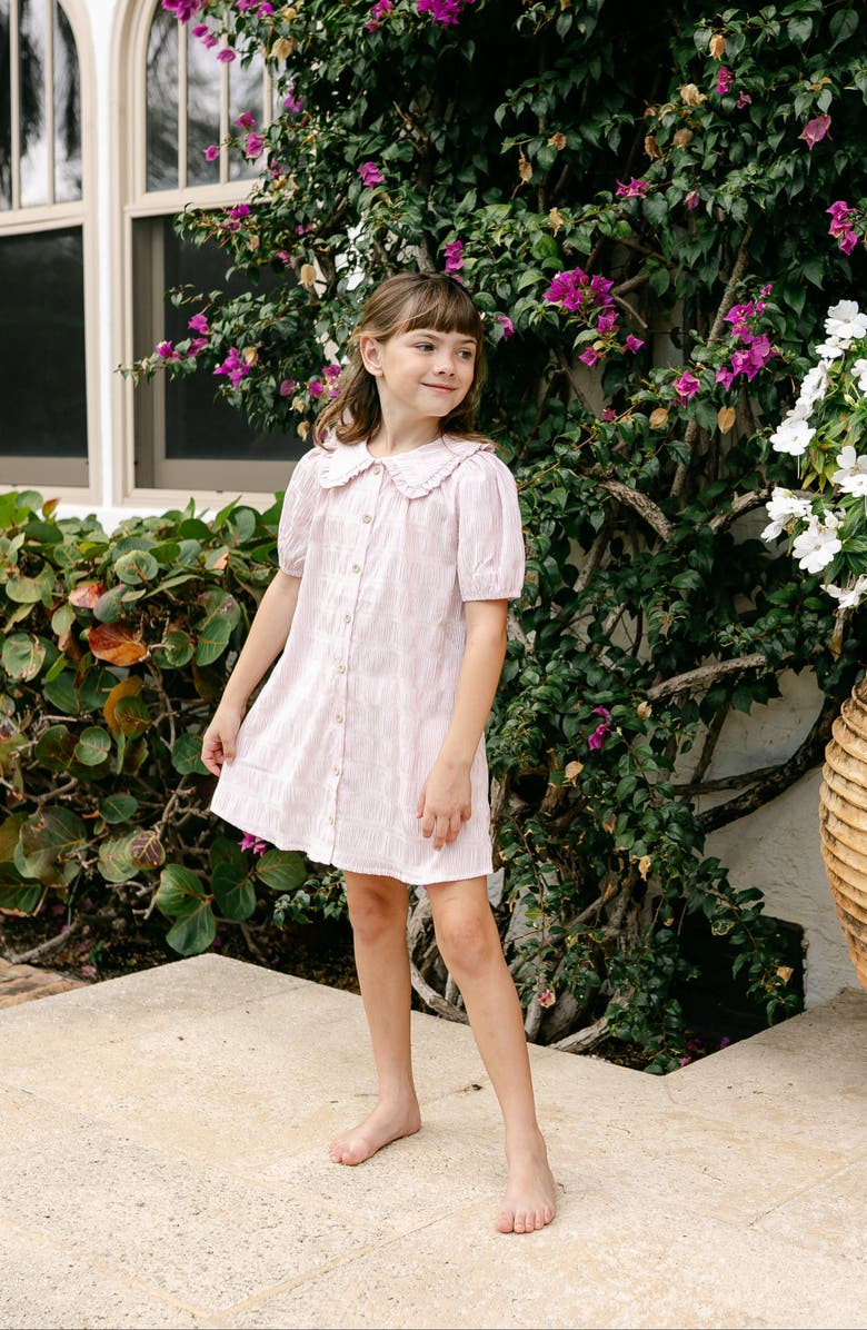 Little Paper Kids Pippa Dress, Alternate, color, Soft Rose Stripe
