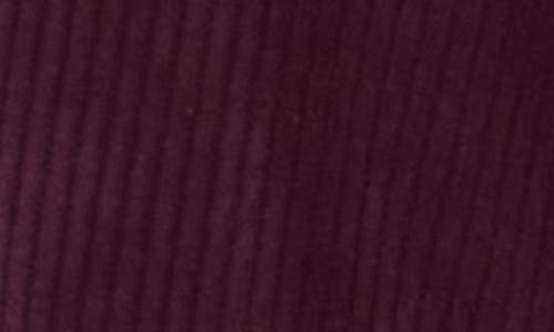 Apana Ribbed Velour Quarter Zip Sweatshirt In Burgundy