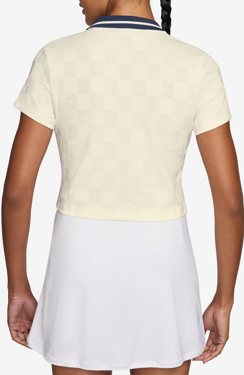 Nike Dri-FIT Crop Polo, Alternate, color, Sail/ Midnight Navy