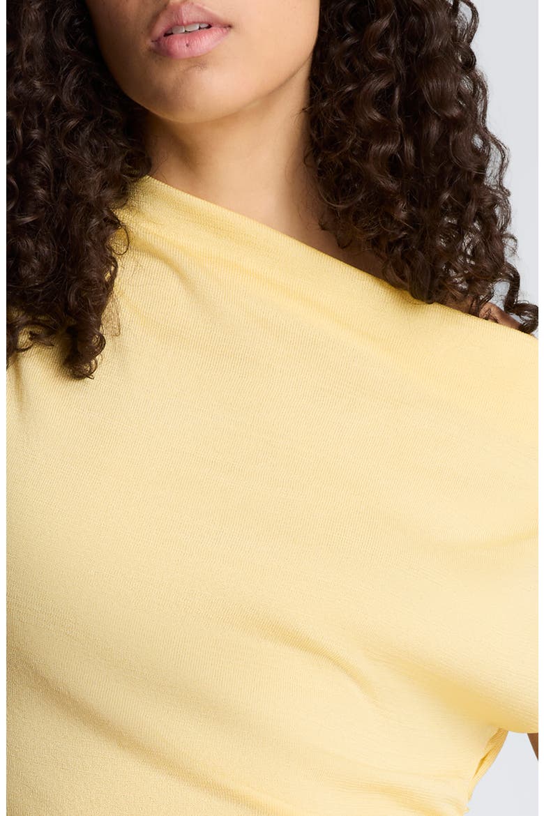 Asymmetric Hem One-Shoulder Sweater, Alternate, color, PASTEL YELLOW