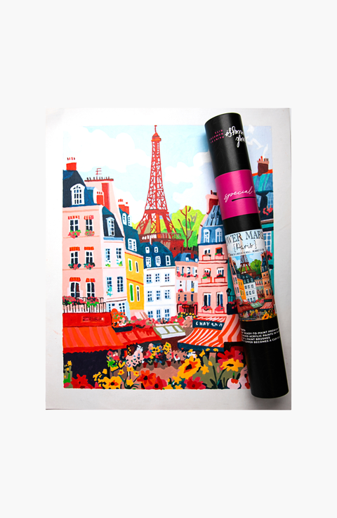Paris Flower Market Paint by Numbers Kit