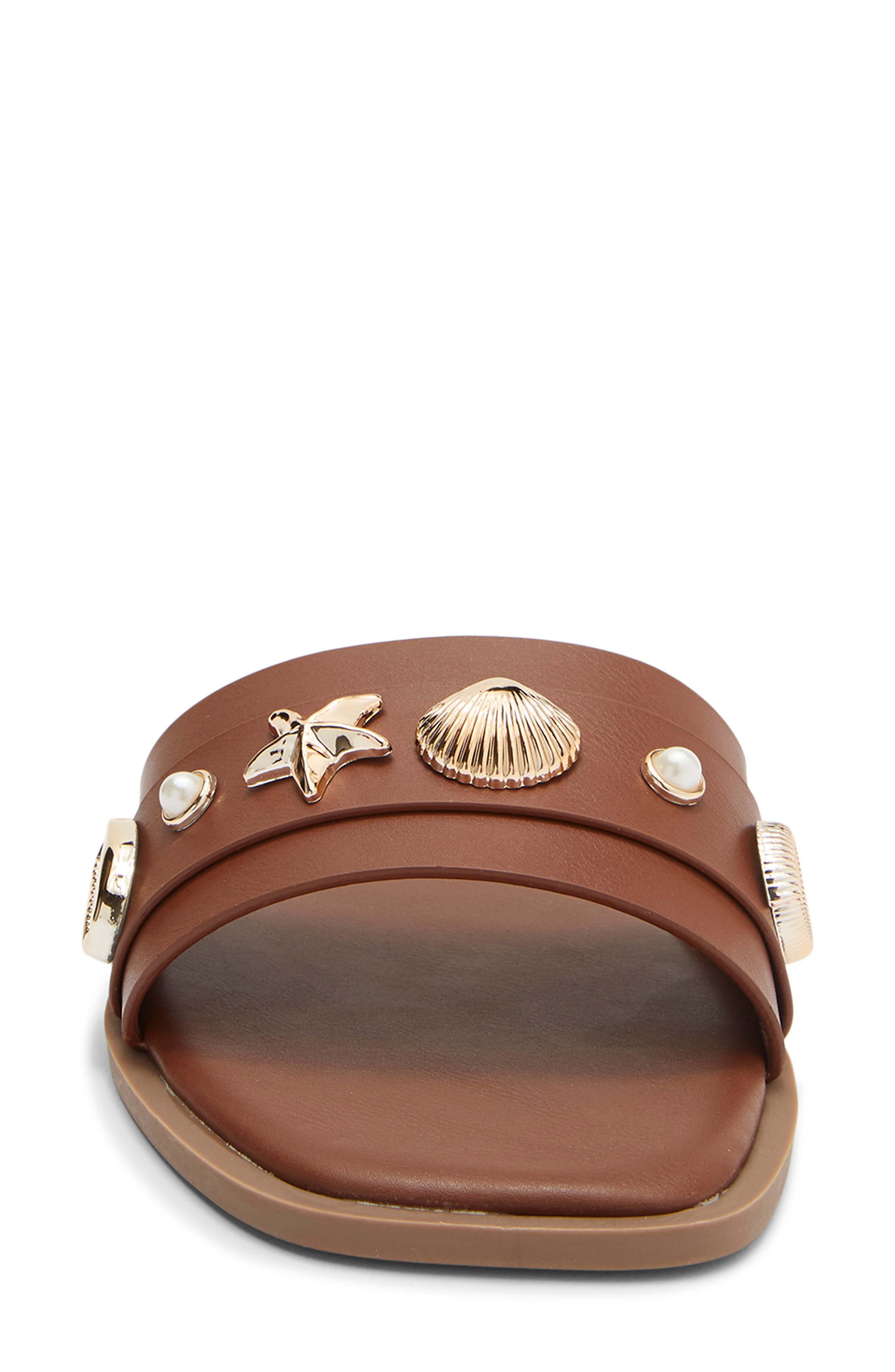 Belize Slide Sandal, Alternate, color, BROWN