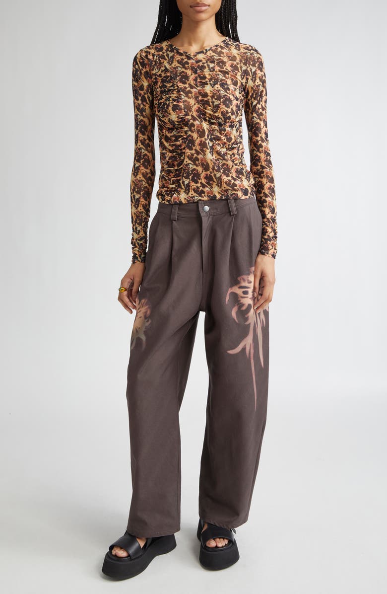 Collina Strada Catchfly Pleated Wide Leg Jeans, Alternate, color,