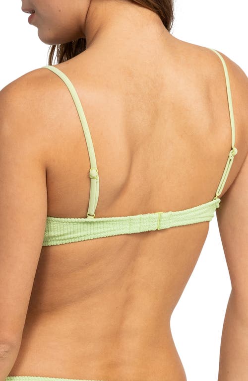 Shop Roxy Aruba Bralette Bikini Top In Margarita Green