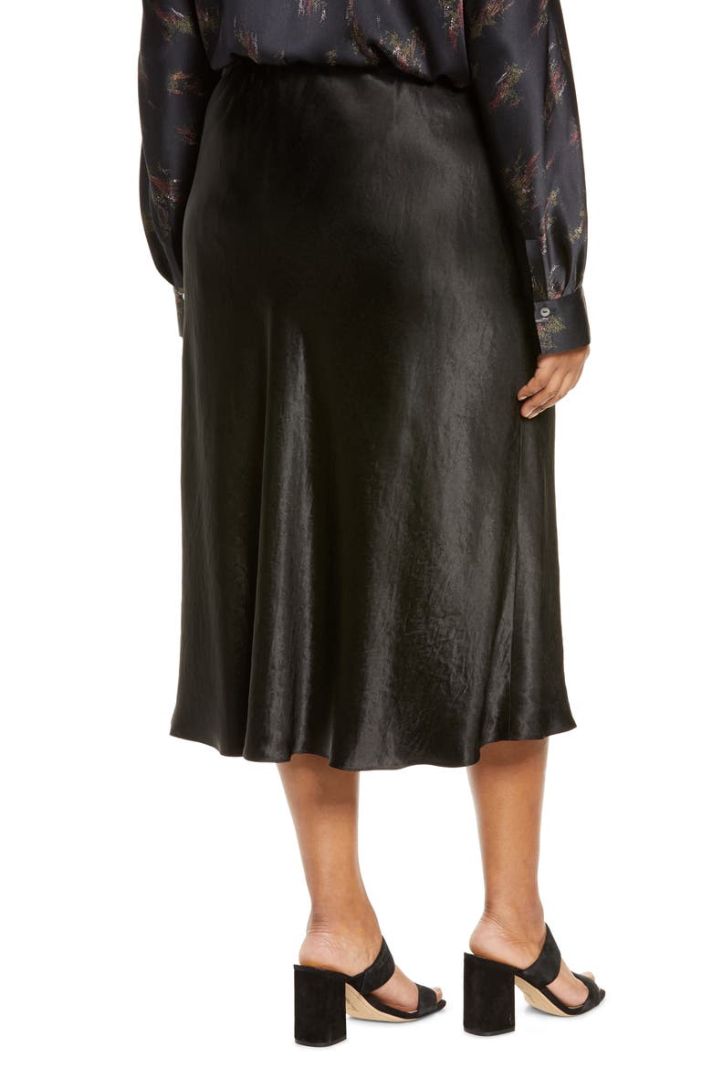 Satin Slip Skirt, Alternate, color, BLACK