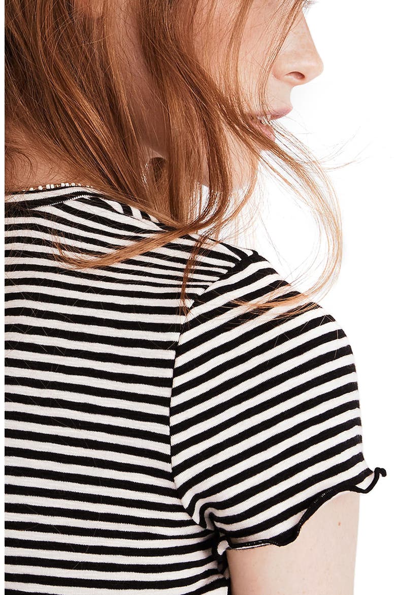 Stripe Baby Tee, Alternate, color, TRUE BLACK