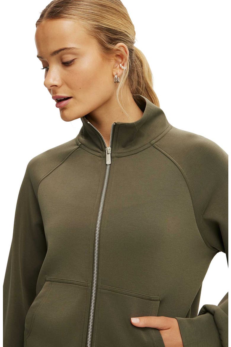 Women's Active Ultimate Soft Funnel Neck Jacket, Alternate, color, Cuteility Green