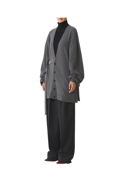 Lanvin Wool And Cashmere Oversized Cardigan In Gray