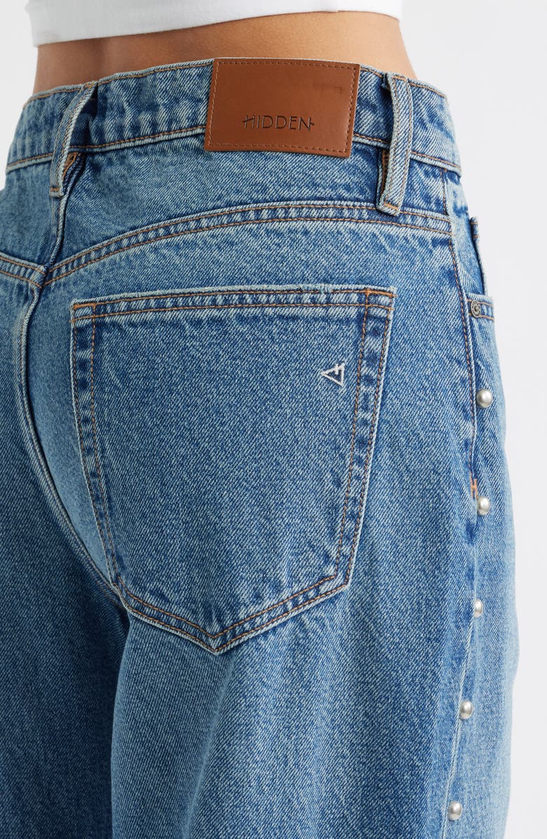 HIDDEN JEANS Side Stud Baggy Jeans, Alternate, color, Dk.wash