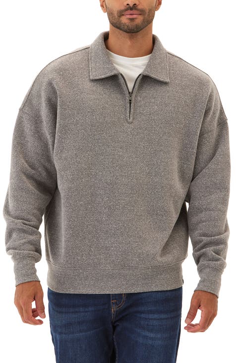 Fleece half zip sweatshirt best sale