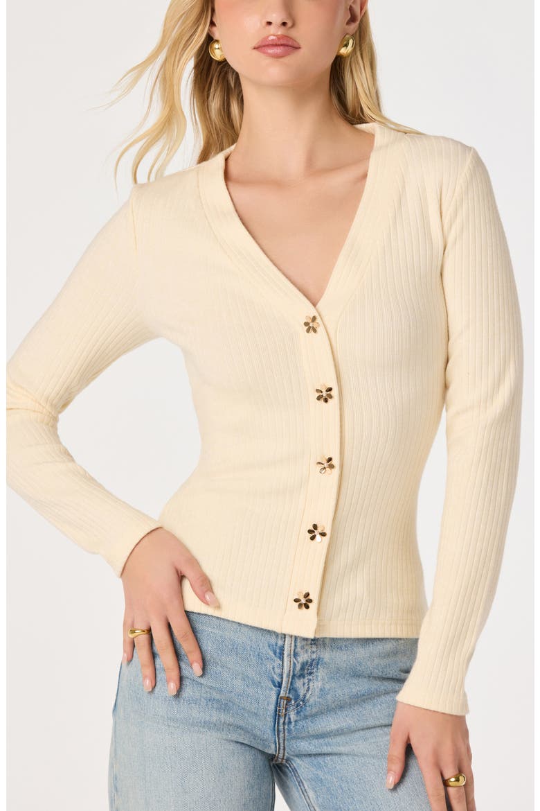 McKenzie V-Neck Cardigan, Main, color, CREAM
