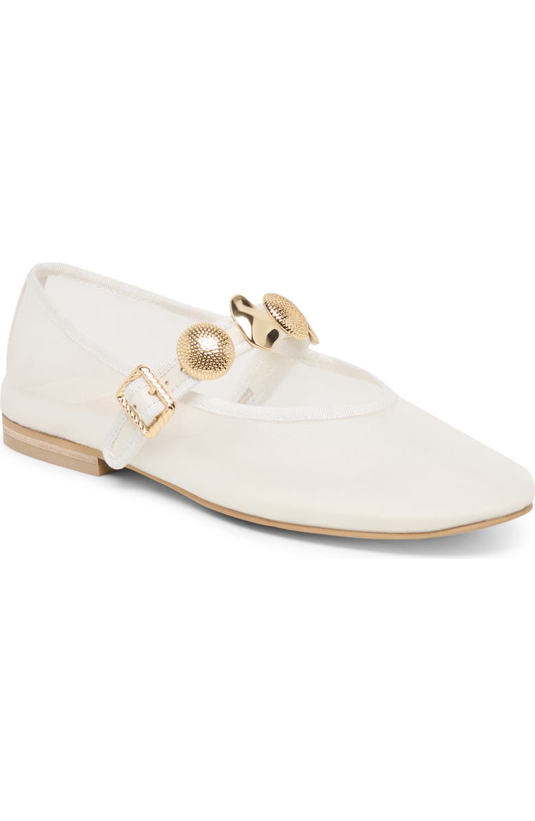 Dolce Vita Relan Mesh Mary Jane Flat, Main, color, White Mesh