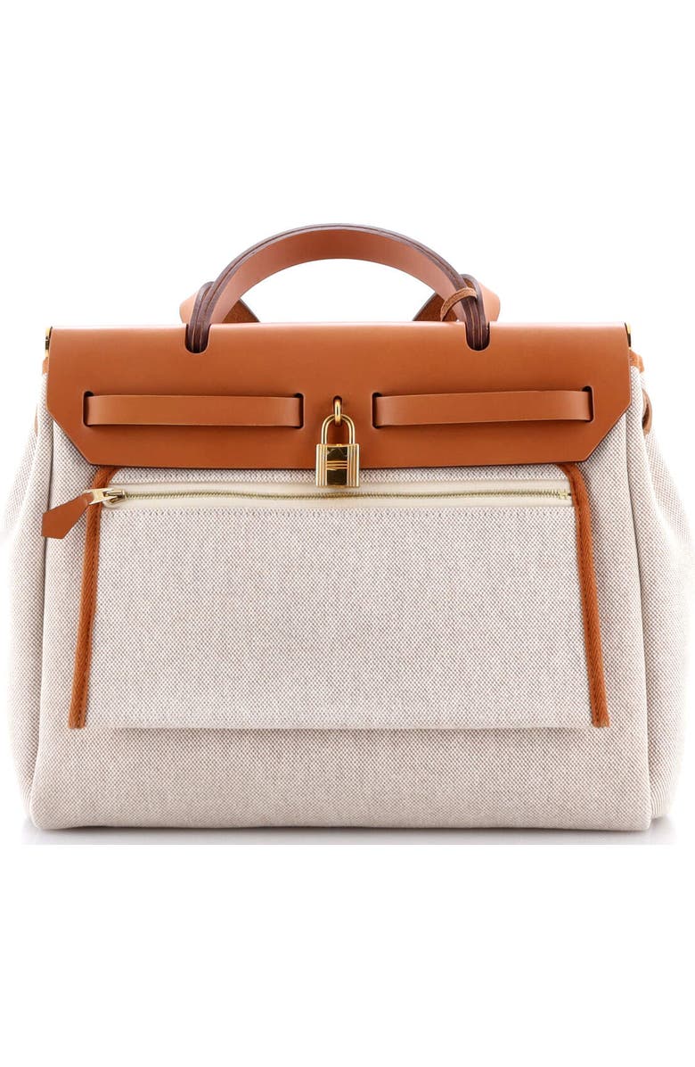 Pre-Owned Hermes Herbag Zip Circuit 24 Vache Hunter and Leather 31, Alternate, color, Ecru