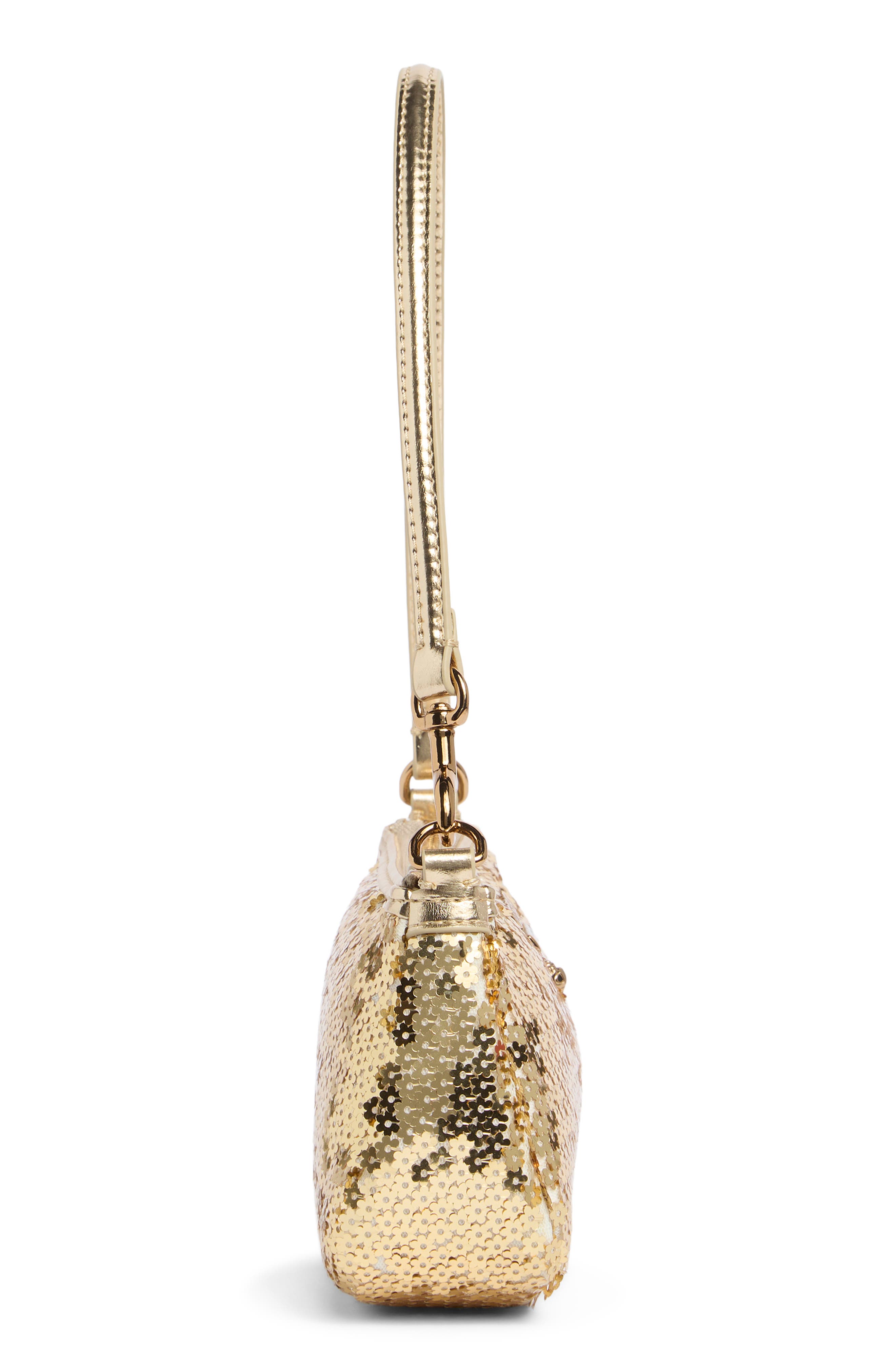 Kurt Geiger London Small Highgate Wristlet Bag, Alternate, color, Gold