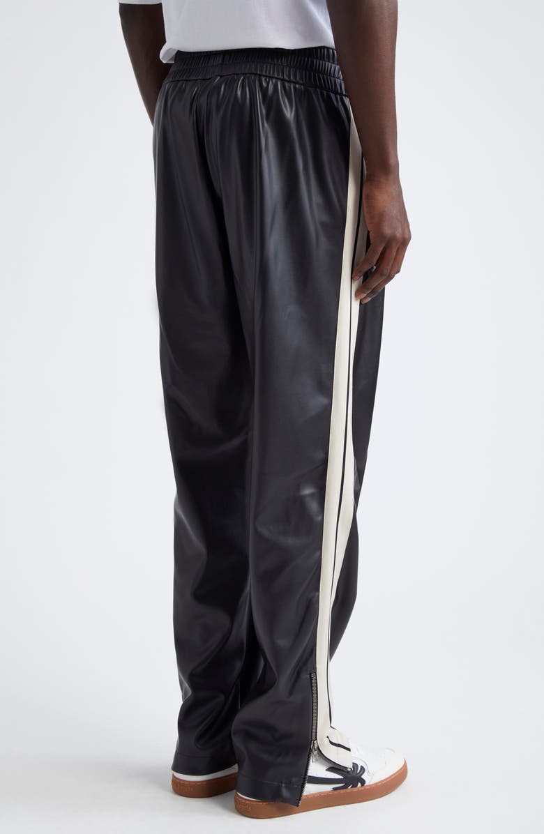 Palm Angels Faux Leather Track Pants, Alternate, color, 