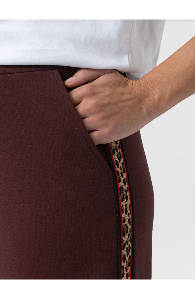 Saint + Sofia Victory Straight Leg Pant, Alternate, color, Maroon Leopard