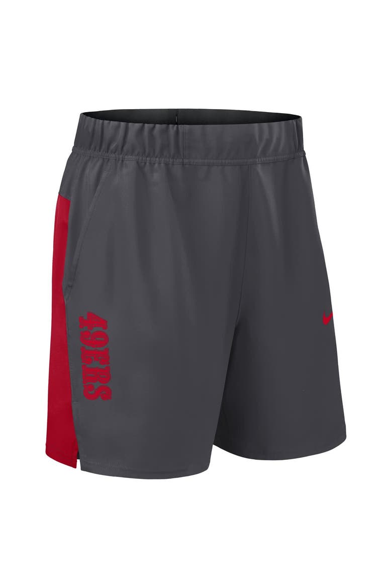 Men's Nike Gray San Francisco 49ers Woven Victory Performance Shorts, Alternate, color, Gray
