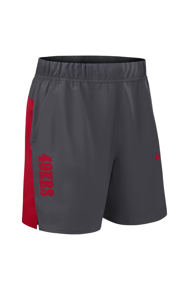 Nike Men's Nike Gray San Francisco 49ers Woven Victory Performance Shorts, Alternate, color, Gray
