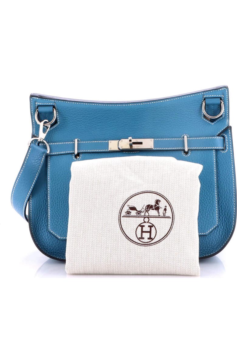 Pre-Owned Hermes Jypsiere Bag Clemence 28, Alternate, color, Bleu Jean