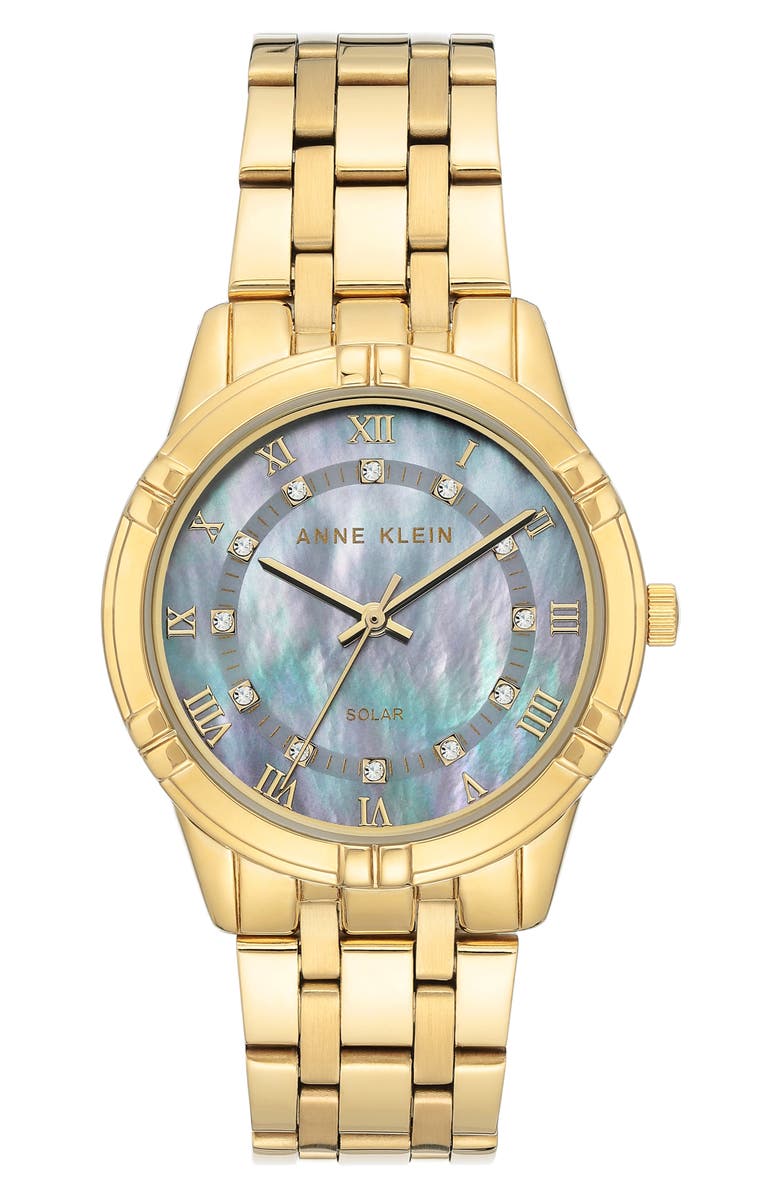 Anne Klein Considered Solar Bracelet Watch, 34mm, Main, color,