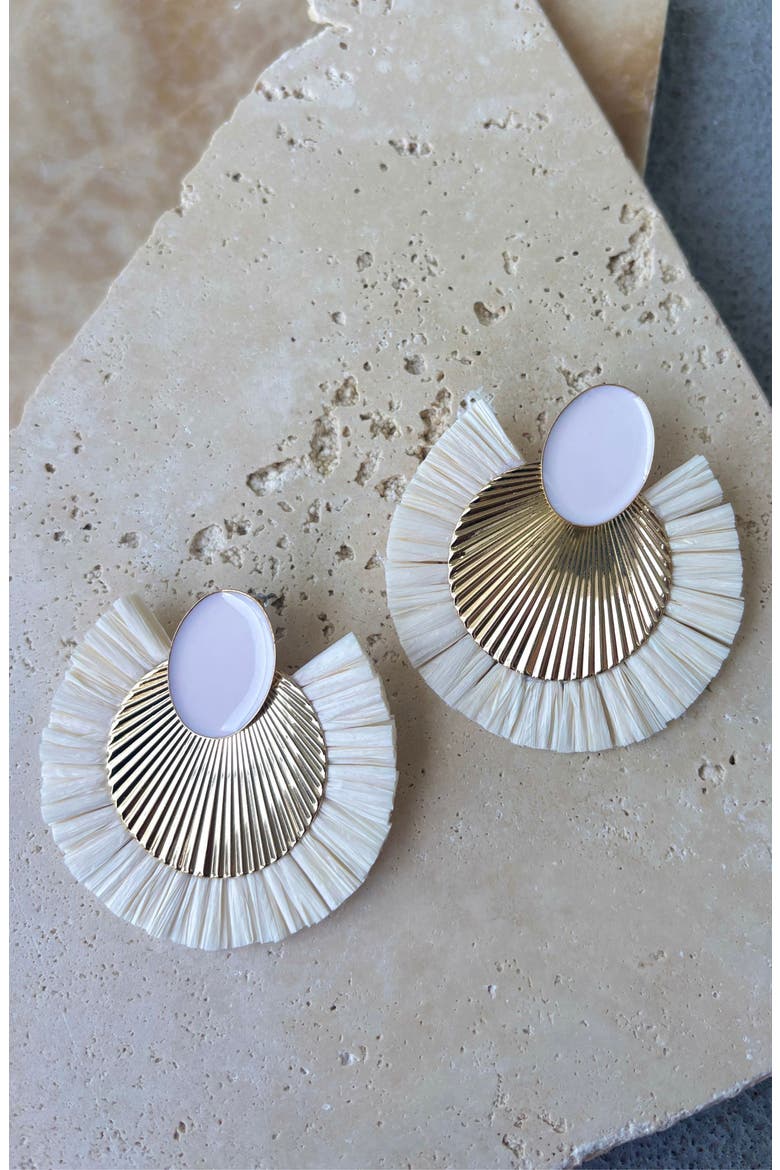 Darla Statement Earrings, Alternate, color, WHITE
