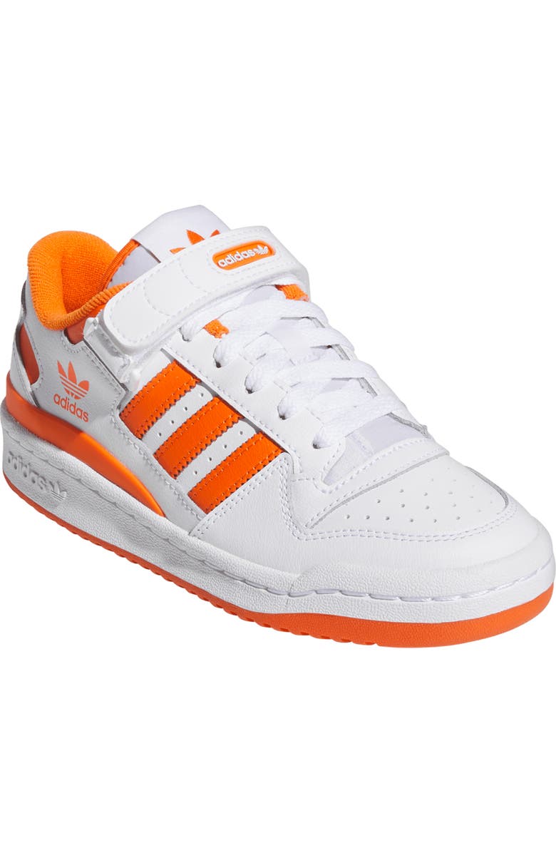 adidas Kids' Forum Basketball Sneaker, Main, color, White/ Orange/ White