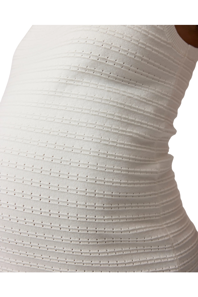 Pointelle Maternity Swing Midi Dress, Alternate, color, White