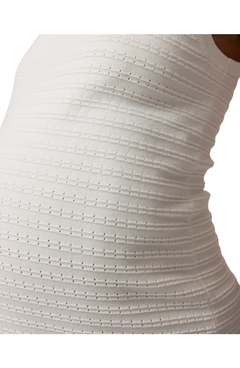 Ingrid & Isabel Pointelle Maternity Swing Midi Dress, Alternate, color, White