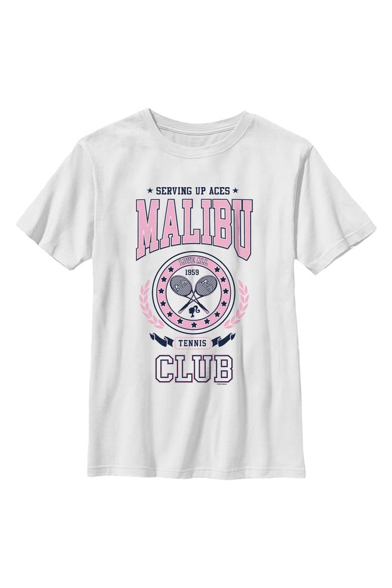 Boys' Malibu Tennis Club Graphic Short Sleeve T-Shirt, Main, color, White