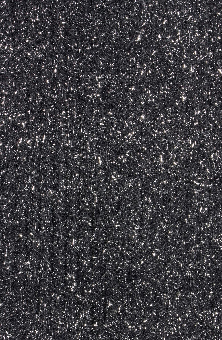 Kate Spade New York Tinsel Knit Scarf, Alternate, color, 001 Black