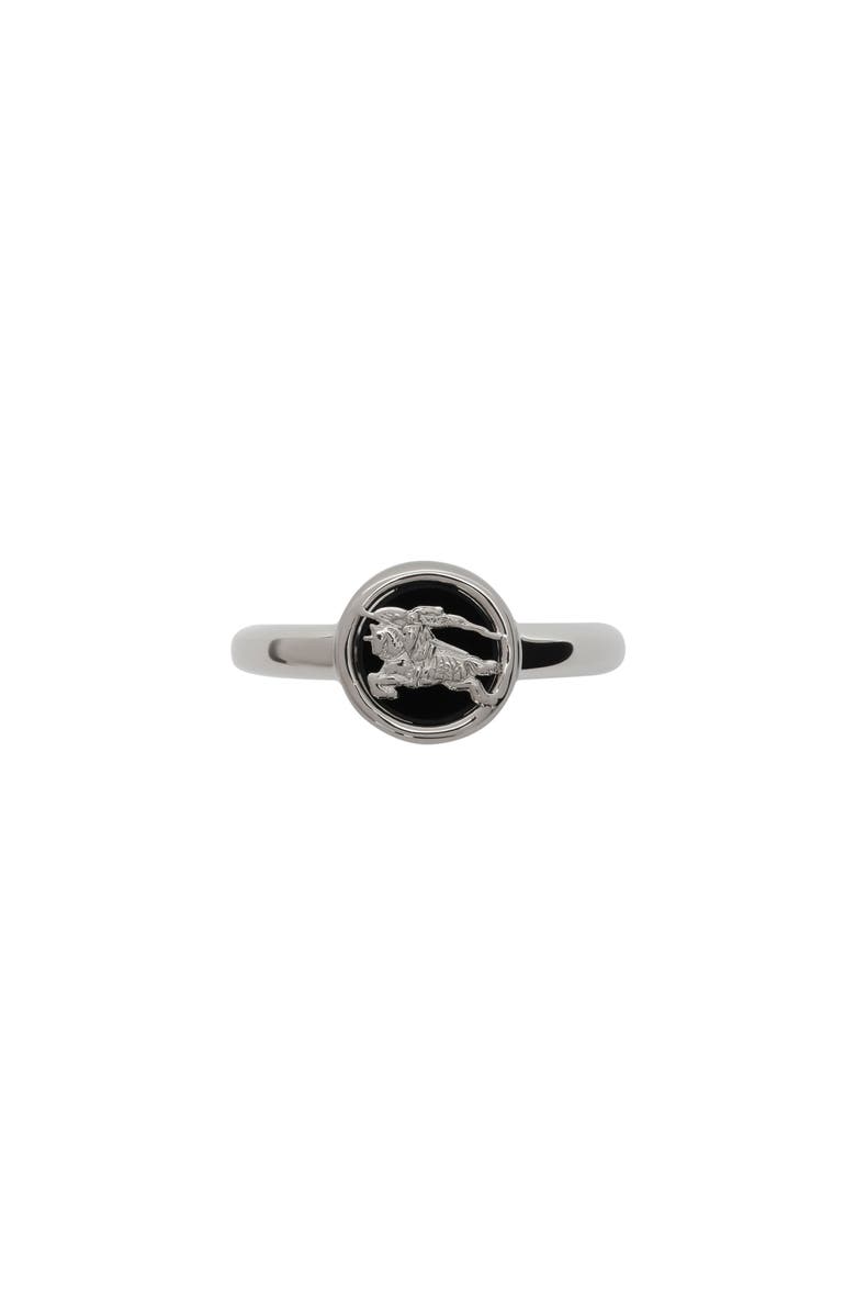 Burberry EKD Coin Ring, Main, color, Silver/Black