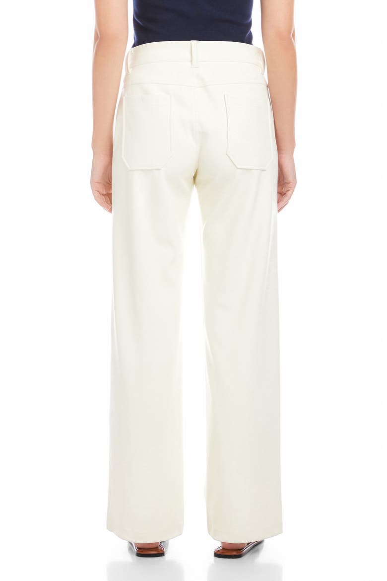 Sophia Crop Faux Leather Wide Leg Pants, Alternate, color, BONE