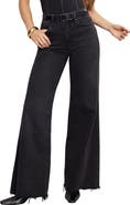 Good American Soft-Tech Good Waist Palazzo Wide Leg Jeans
