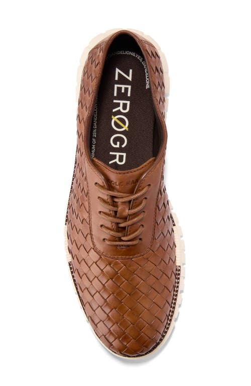 Cole Haan Zerøgrand Remastered Woven Oxford In British Tan/dark Natural