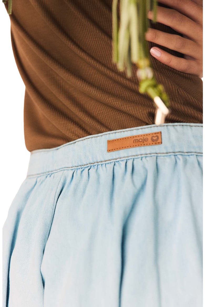 Chambray balloon skort, Alternate, color, Blue sky