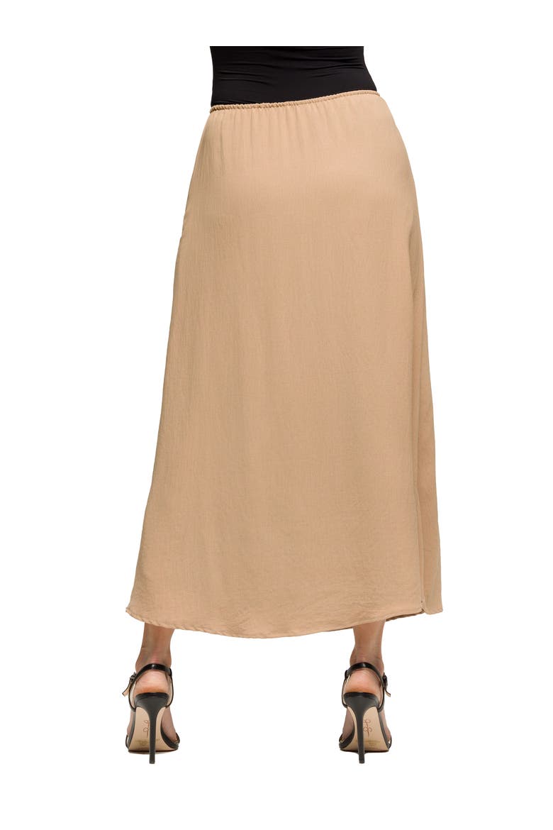 Maternity Elastic Waist A-Line Maxi Skirt, Alternate, color, Nude