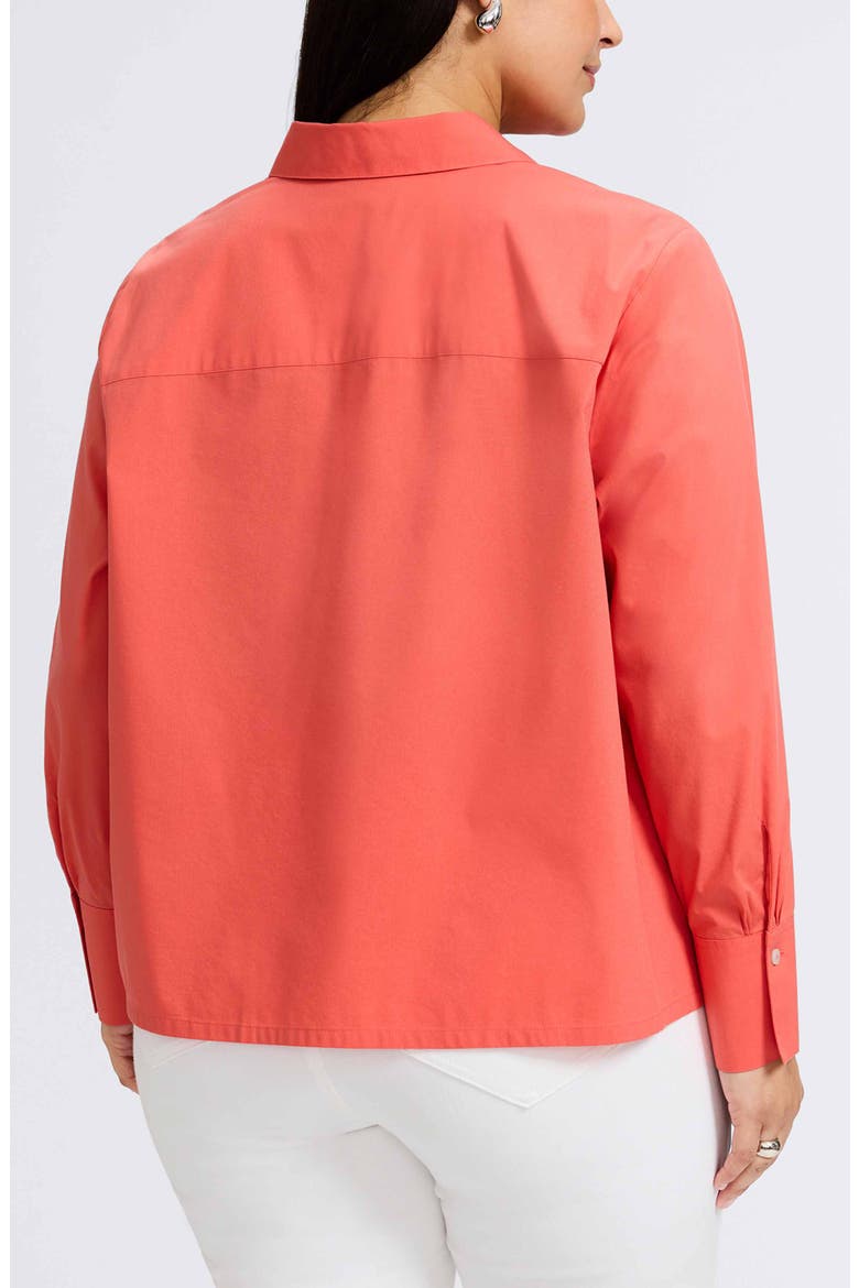 Bella Solid Popover Top, Alternate, color, TANGERINE