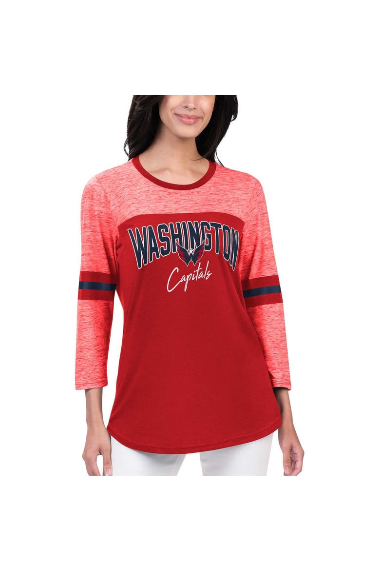Women's G-III 4Her by Carl Banks Red Washington Capitals Play The Game 3/4-Sleeve T-Shirt, Alternate, color, Red