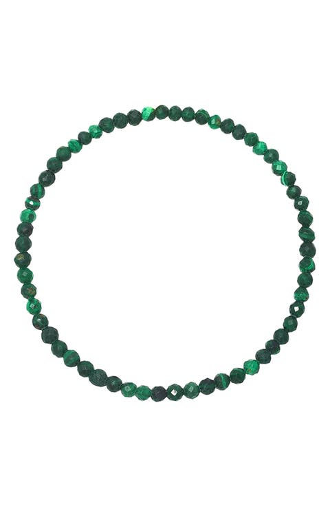 Malachite Stretch Beaded Bracelet