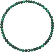 Zoe Lev Malachite Stretch Beaded Bracelet