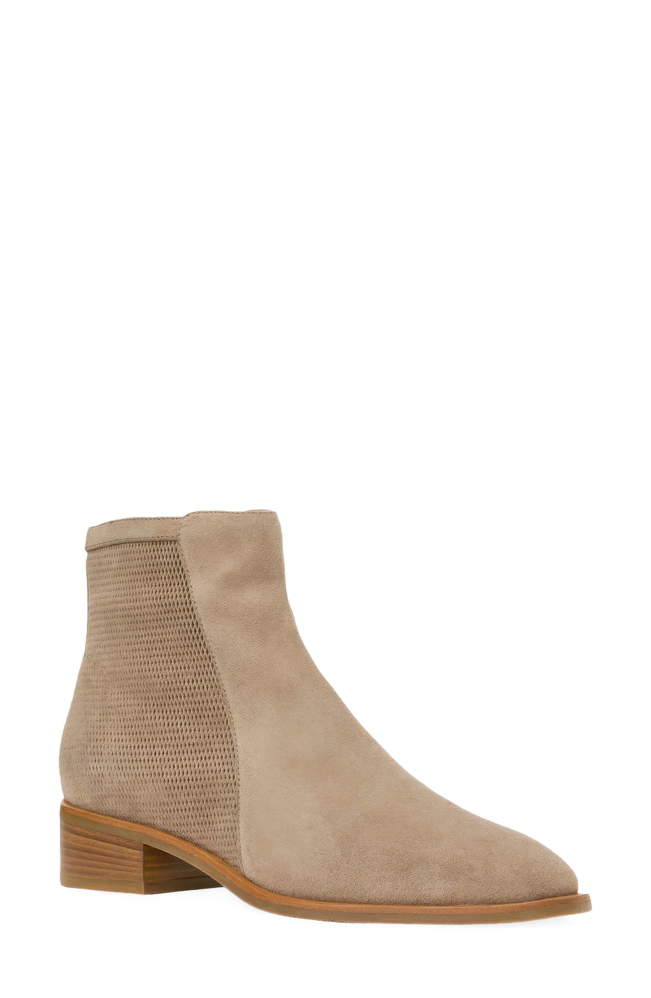 Felice Waterproof Bootie, Main, color, STONE SUEDE