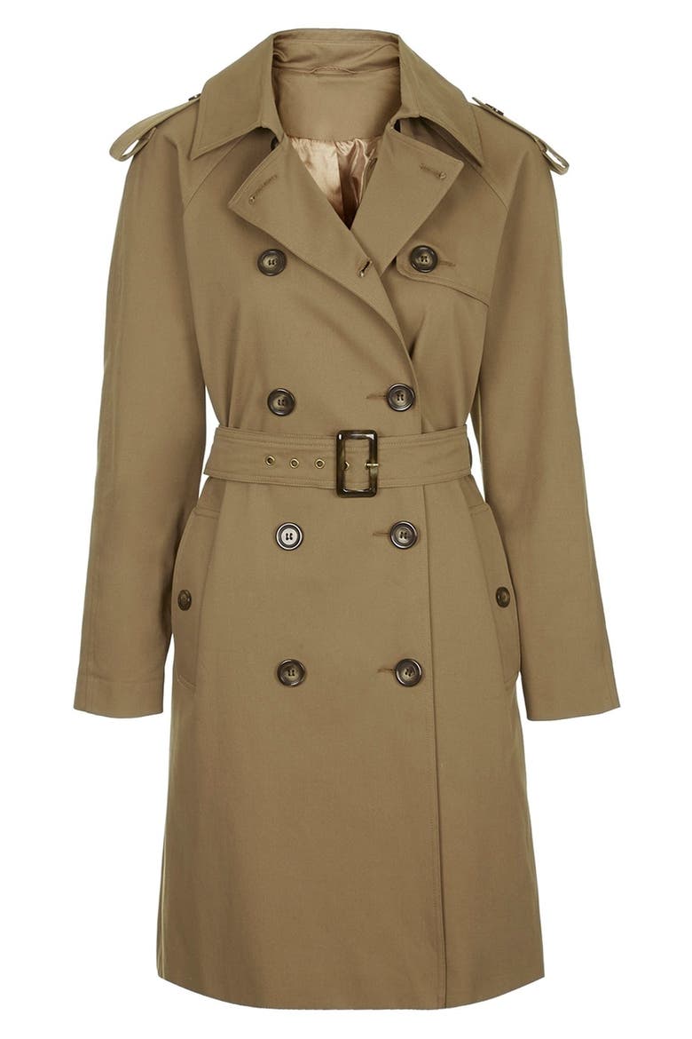 'Scout' Double Breasted Trench Coat, Alternate, color, BROWN