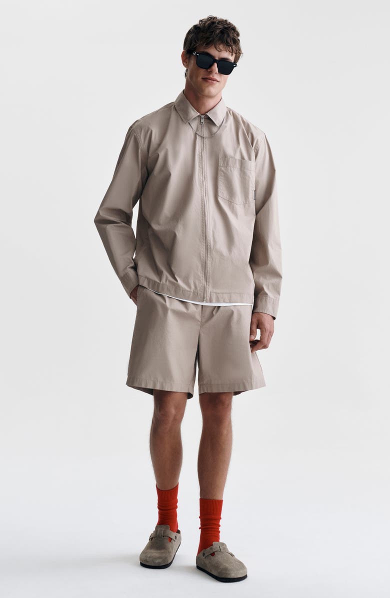 Brooklyn Industries Zip Front Cotton Overshirt, Alternate, color, 